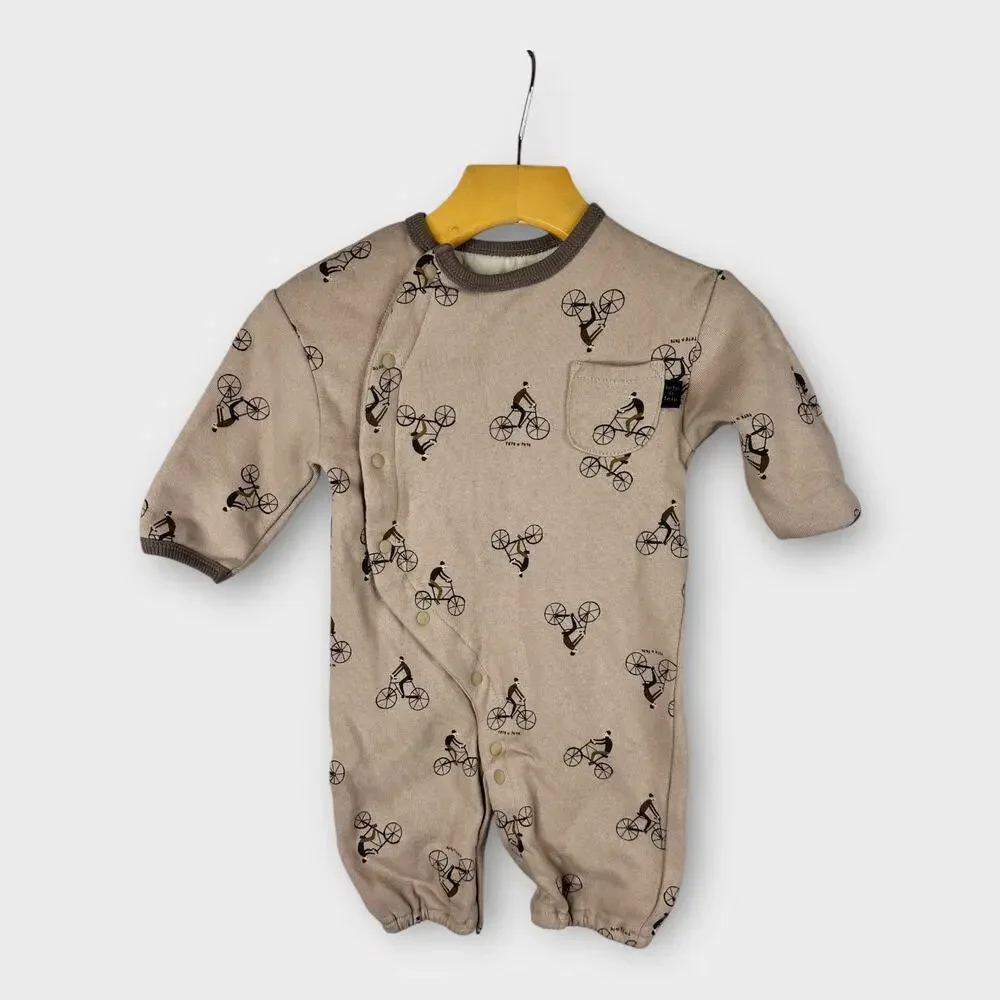 Tete a Tete Baby One Piece Lot of 2 Sleepers 50-70 3-6m Cycling Bon Appetite